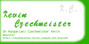 kevin czechmeister business card